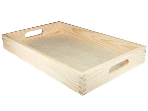 TACA drewniana TACKA kelnerska prosta 24,5x38,5