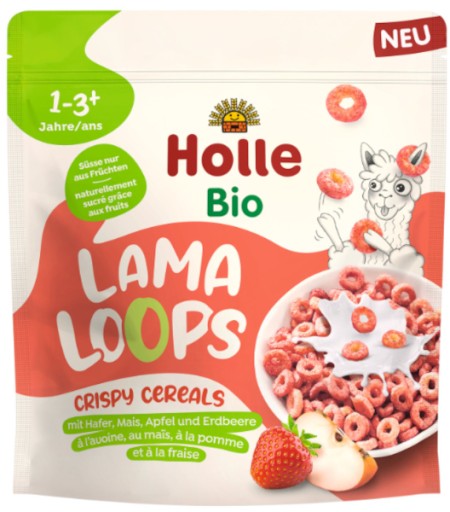 Holle BIO Zbożowe Płatki/Krążki Truskawkowa LAMA