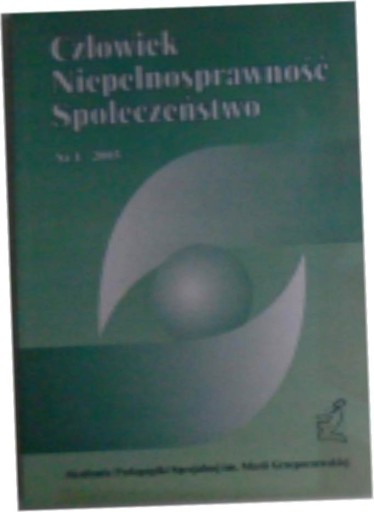 Człowiek, niepełnosprawność, społeczeństwo 1/2005