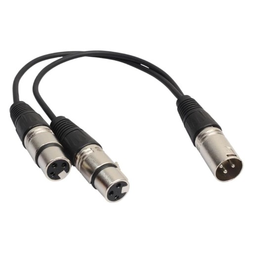 XLR męski na 2 XLR żeńskie splitter XLR M do 2 x XLR F