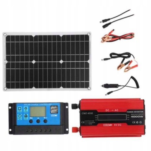 ZESTAW PANEL SOLARNY 4000W INWERTER PRZETWORNICA