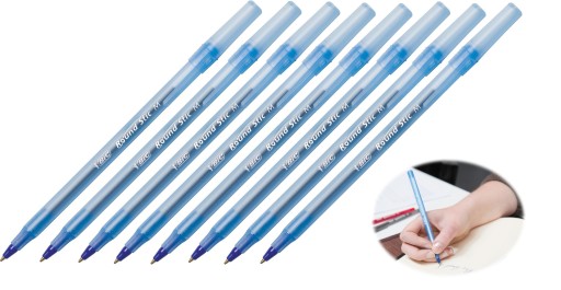Długopis Bic Round Stick niebieski 1,00mm 8 sztuk