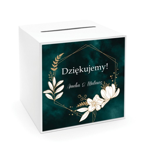 PUDEŁKO NA KOPERTY ŚLUB WESELE Z NADRUKIEM ZS09