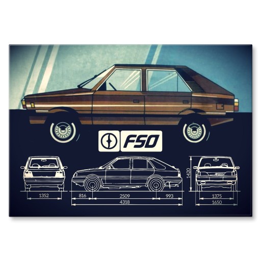BLACHA METALOWA PREZENT GRAFIKA PLAKAT FSO POLONEZ
