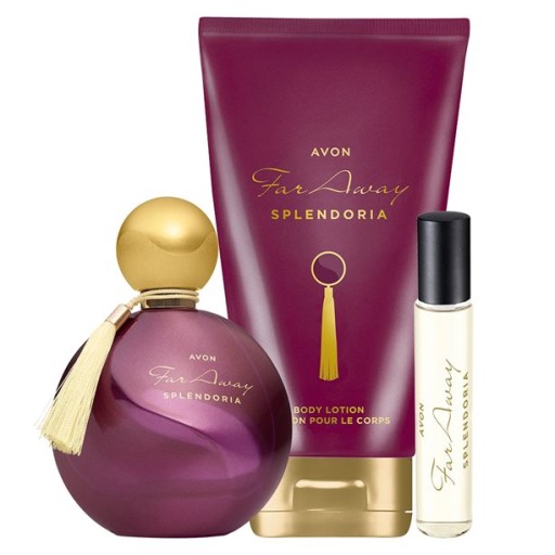AVON Zestaw Far Away SPLENDORIA 3 szt. EDP+balsam+perfumetka