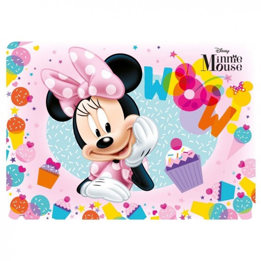 PODKŁADKA LAMINOWANA MYSZKA MINNIE MOUSE PLASTYCZNA OCHRONNA