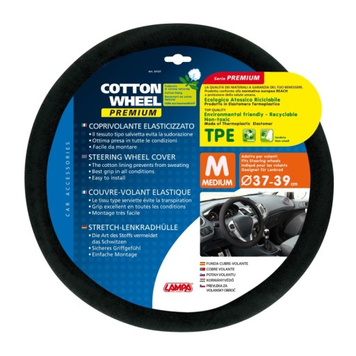 Pokrowiec kierownicy COTTON TPE 37-39 cm M