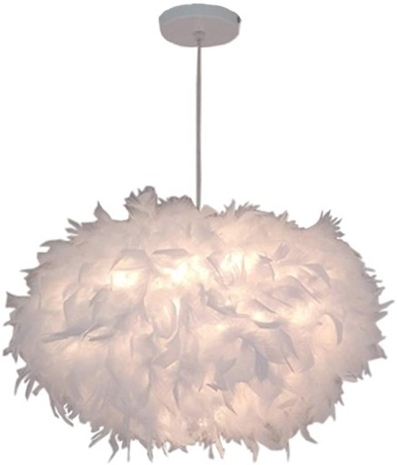 Lampa sufitowa LED z piór o średnicy 30 cm