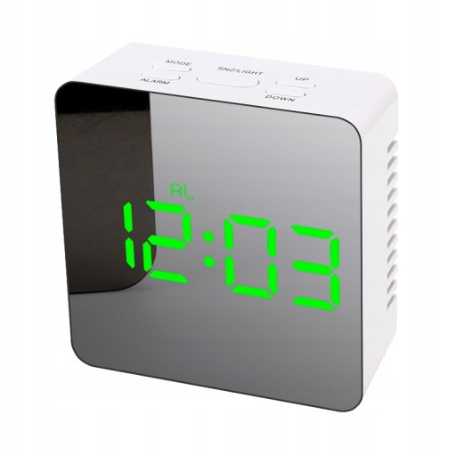 Mini zegar lustrzany LED