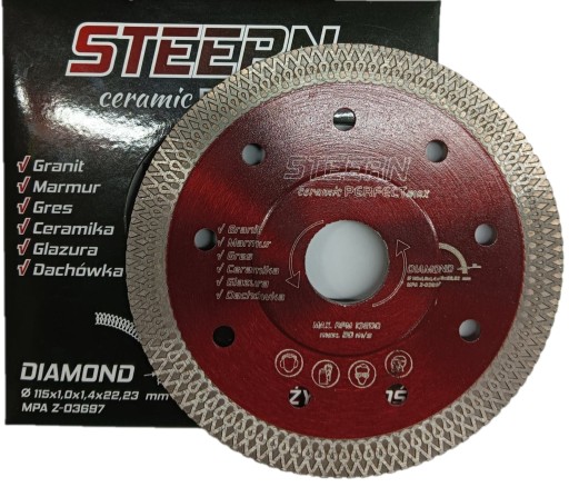 TARCZA DIAMENTOWA CERAMIC PERFECT 125X1,4MM STERN