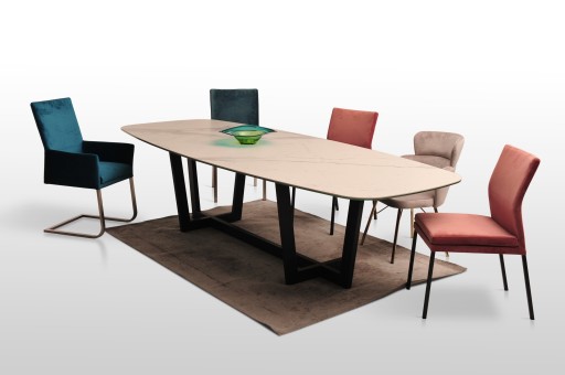 Stół LARGO blat w stylu marmuru 300 x 120 LAMINAM