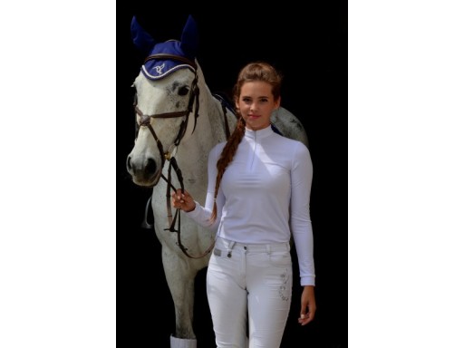 KOSZULA KONKURSOWA BASIC Z DŁUGIM RĘKAWEM WHITE R.34