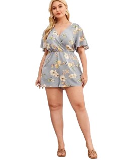 SHEIN PLUS SIZE KOMBINEZON DAMSKI SZARY 52 ŁFD