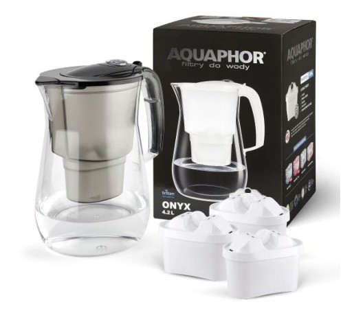 Dzbanek filtrujący wodę Aquaphor Onyx + 3 wkłady