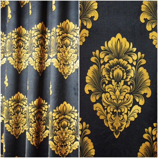 ZASŁONA NA METRY VELVET PLUSZ ORNAMENT GLAMOUR 150