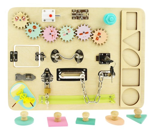 TABLICA MANIPULACYJNA SENSORYCZNA MONTESSORI