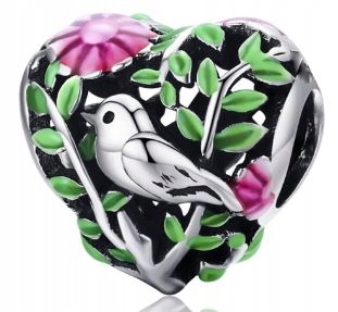Charms rajski ptak srebro 925