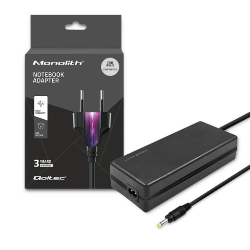 Qoltec Zasilacz do laptopa Asus 120W 19V 6.32A 5.5*2.5 +kabel zasilający