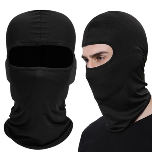 KOMINIARKA POD KASK MOTOCYKLOWA MOTOR ROWER NARTY ODDYCHAJĄCA CZARNA