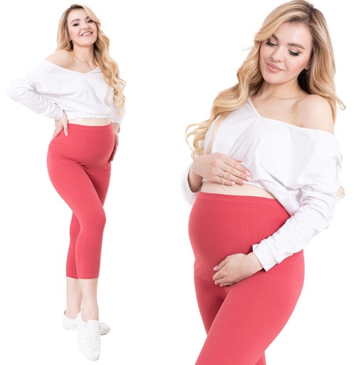 LEGGINSY CIĄŻOWE RYBACZKI Z PANELEM SPODNIE XXXL