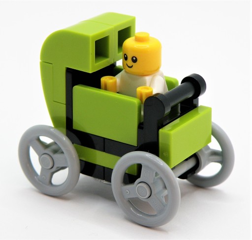 LEGO wózek dziecięcy limonkowy cty1186 cty0668 (bez figurki)