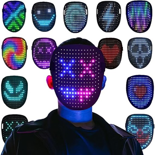 OKULARY ŚWIECĄCE LED USB BLUETOOTH APP USB 700 mAh