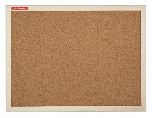 TABLICA KORKOWA DREWNIANA RAMA MEMOBE 80X60CM