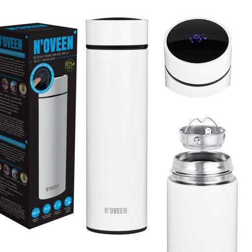 TERMOS BUTELKA TERMICZNA BIDON KUBEK 450ml LED WYŚWIETLA TEMPERATURĘ