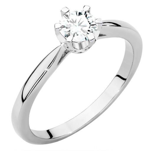 PIĘKNY ZŁOTY PIERŚCIONEK 585 z BRYLANTEM 0,46ct