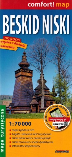 BESKID NISKI MAPA TURYSTYCZNA LAMINOWANA EX-MAP