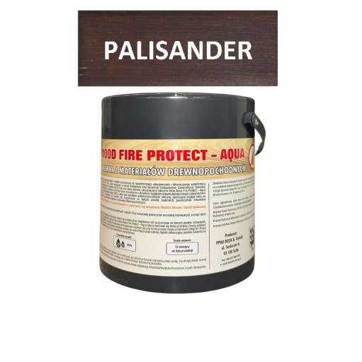 Lakier ogniochronny Delta wood aqua 2,5L Palisander