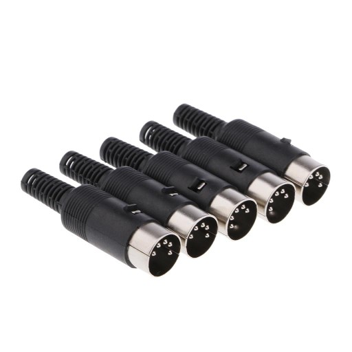 Mini 5 Pin Din Male Plug With Plastic Handle