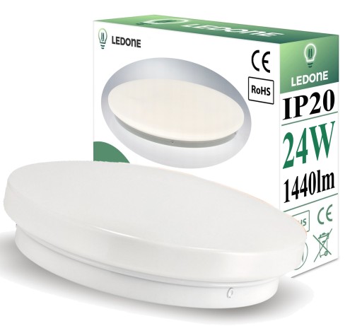 Потолочная потолочная лампа Slim Led 24W CCD ежедневно
