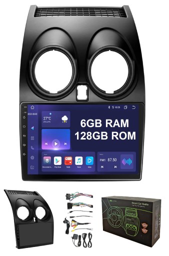 NAWIGACJA RADIO ANDROID DO NISSAN QASHQAI 6/128GB DSP CARPLAY LTE BLUETOOTH