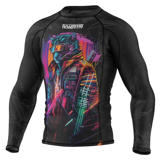 Rashguard Męski MMA CYBER ANIMALS XL BLACK TIGER EXTREME HOBBY