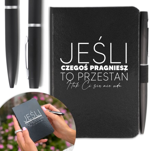 NOTES A6 + DŁUGOPIS Prezent REGRES OSOBISTY Wzory
