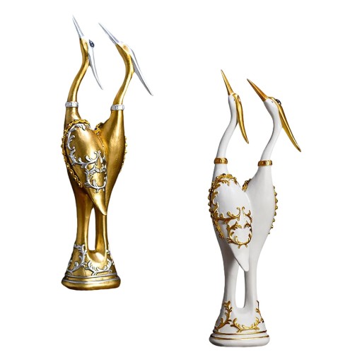 Crane statue Modern Luxury home decoration couple