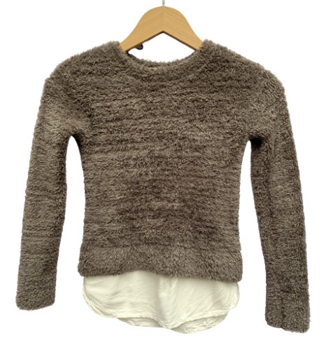Sweter H&M Włochaty Brązowy 134 140 cm 8 10