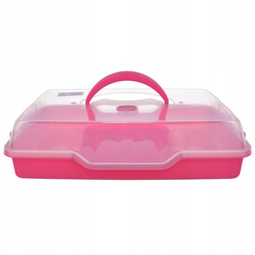 PLASTIKOWY POJEMNIK NA CIASTO TORT ŻYWNOŚĆ 42x29CM