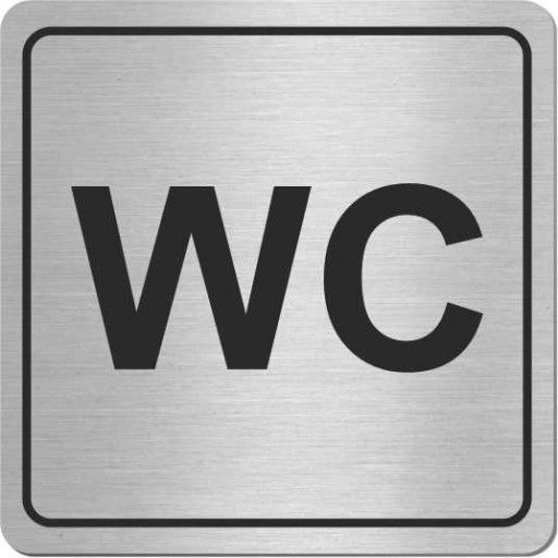 Tabliczka TOALETA WC inox STAL NIERDZEWNA
