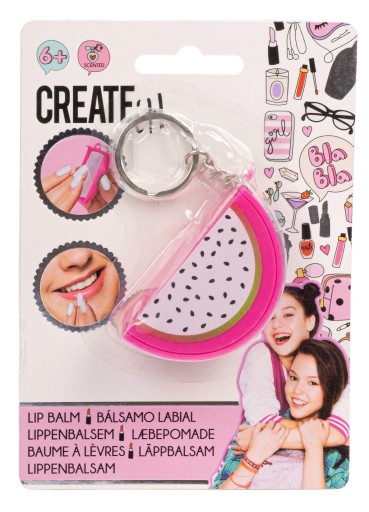 Create It! BŁYSZCZYK Owocowy BALSAM DO UST Brelok
