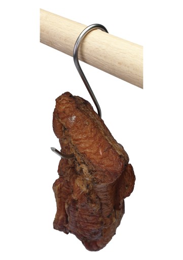 S2- Solidne haki do wędzenia INOX fi4 13cm 5sztuk