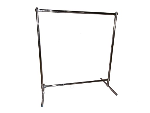 Wieszak stojący na ubrania 1,5x1,6m stojak sklepowy metalowy na odzież 50kg