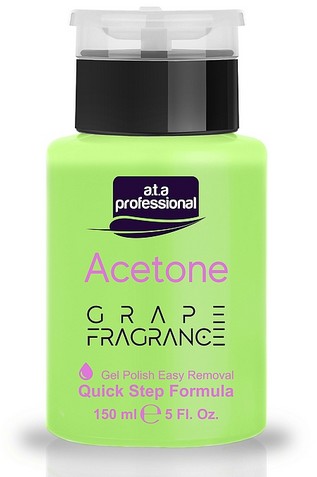 A.T.A ACETON GRAPE ZAPACH WINOGRONOWY GEL POLISH REMOVER 150ML DOZOWNIK