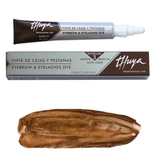 Farba do brwi Arganowo - Keratynowa Thuya 14ml BROWN (ciemny brąz)