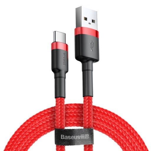 Baseus Kabel USB-C 3 A, 1 m (czerwony)