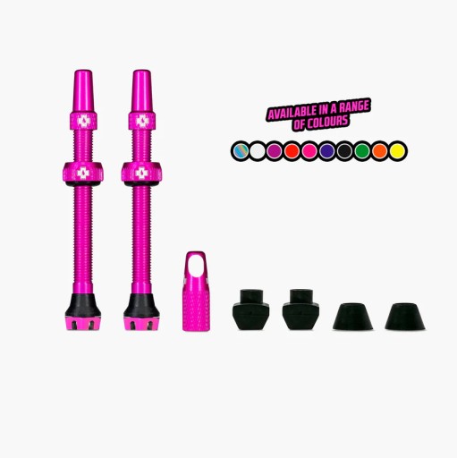 MUC-OFF TUBELESS ZAWORY BEZDĘTKOWE V2 44MM RÓŻOWE