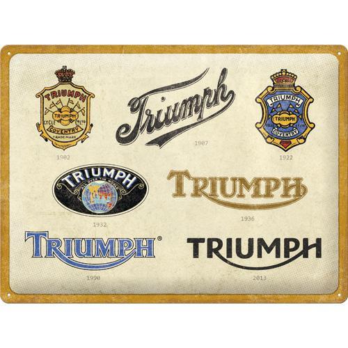 Tablica szyld TRIUMPH LOGO EVOLUTION blacha 30x40