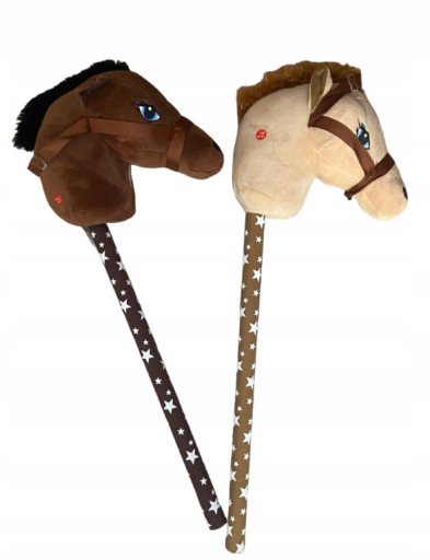 GŁOWA KONIA NA KIJU Z DŹWIĘKIEM GALOP CZESANIE HOBBY HORSE