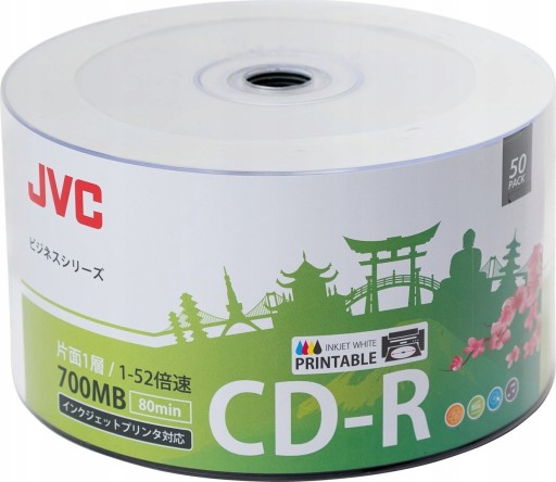 JVC CD-R 700MB 52X INKJET WHITE PRINTABLE SP*50 701715JCK0001